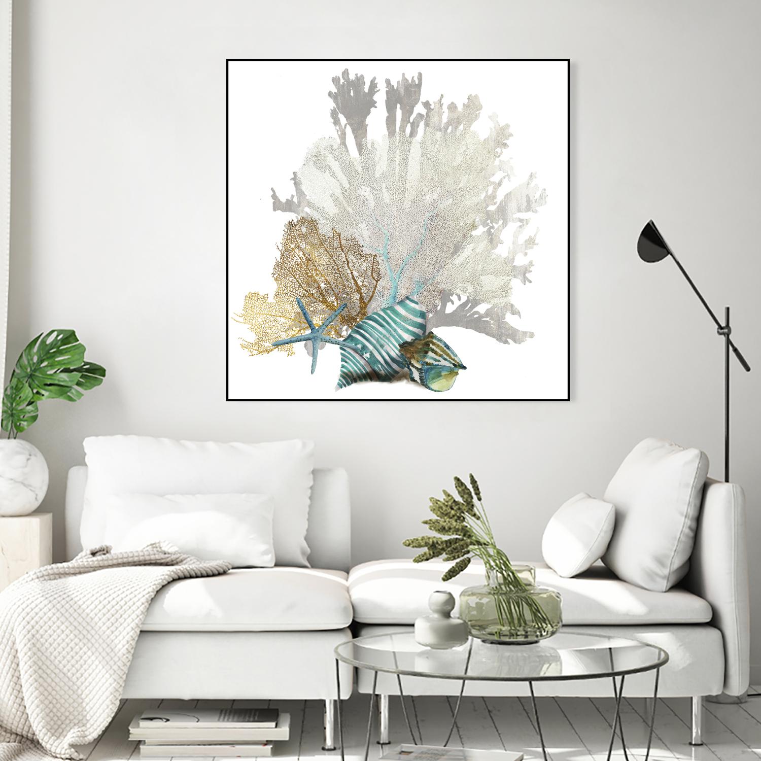 Coral by Aimee Wilson on GIANT ART - turquoise nautical