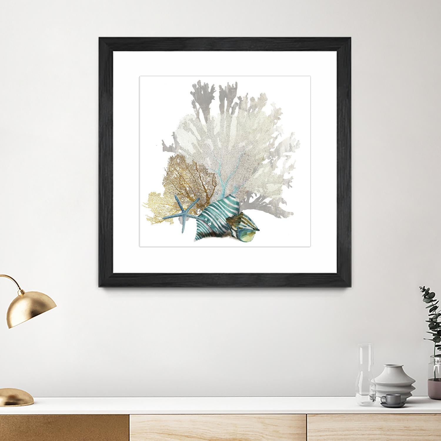 Coral by Aimee Wilson on GIANT ART - turquoise nautical