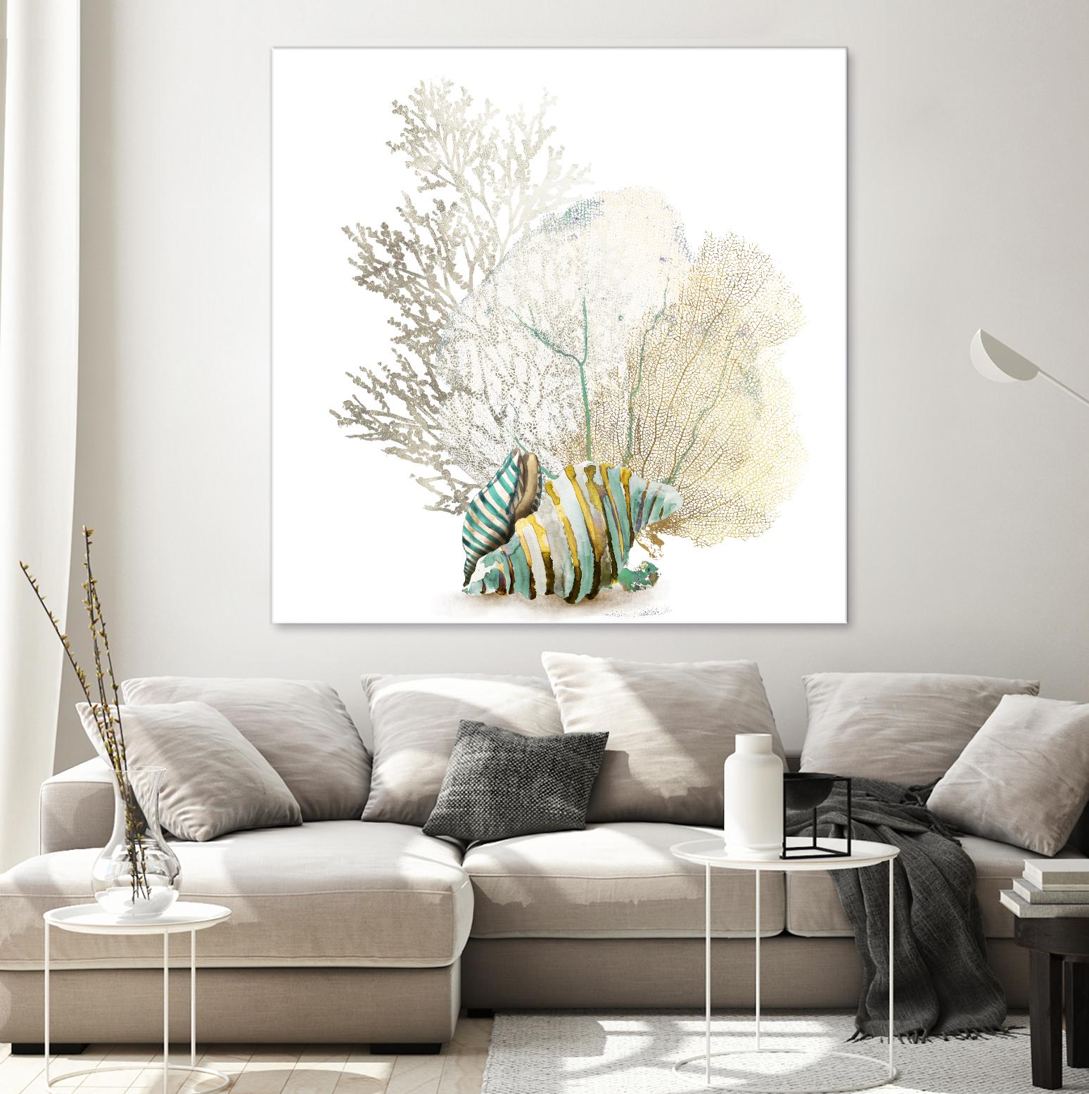 Coral II by Aimee Wilson on GIANT ART - turquoise nautical