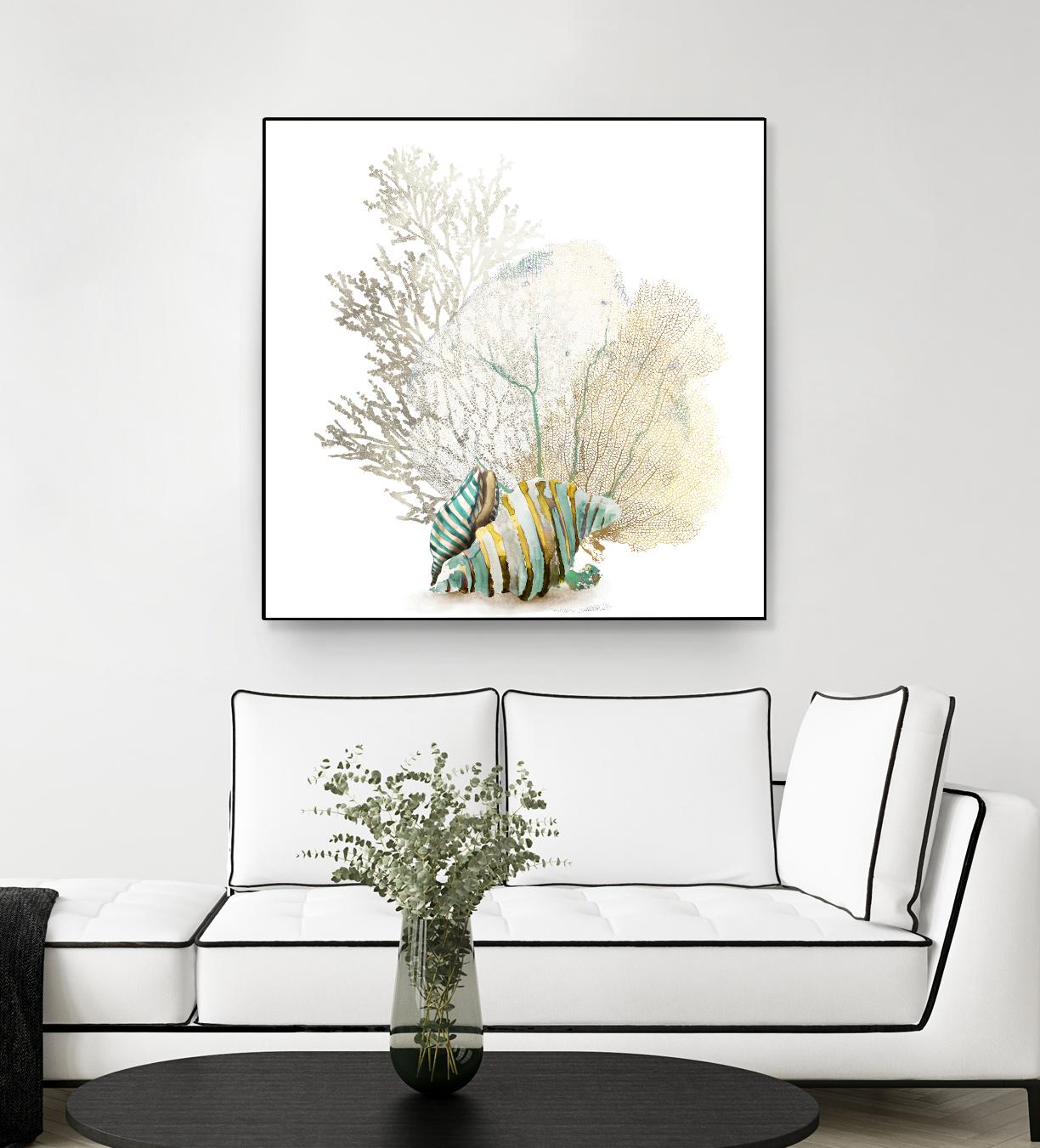 Coral II by Aimee Wilson on GIANT ART - turquoise nautical