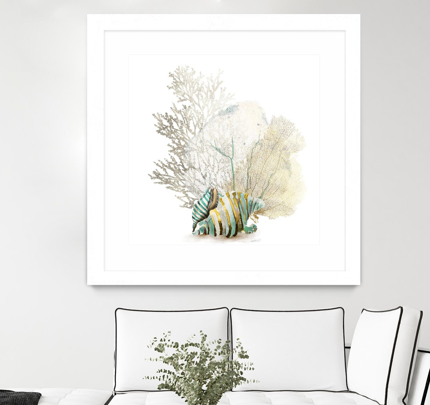 Coral II by Aimee Wilson on GIANT ART - turquoise nautical