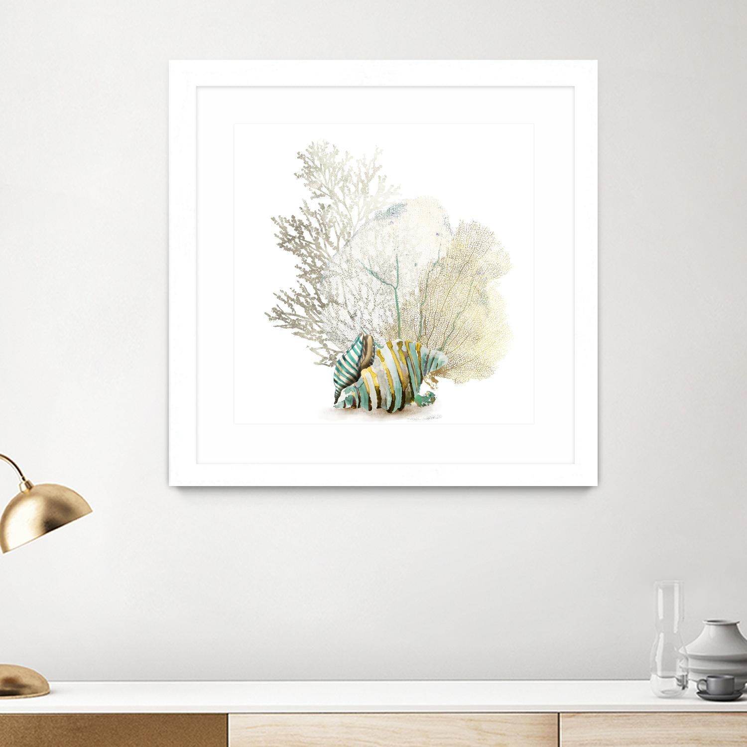 Coral II by Aimee Wilson on GIANT ART - turquoise nautical