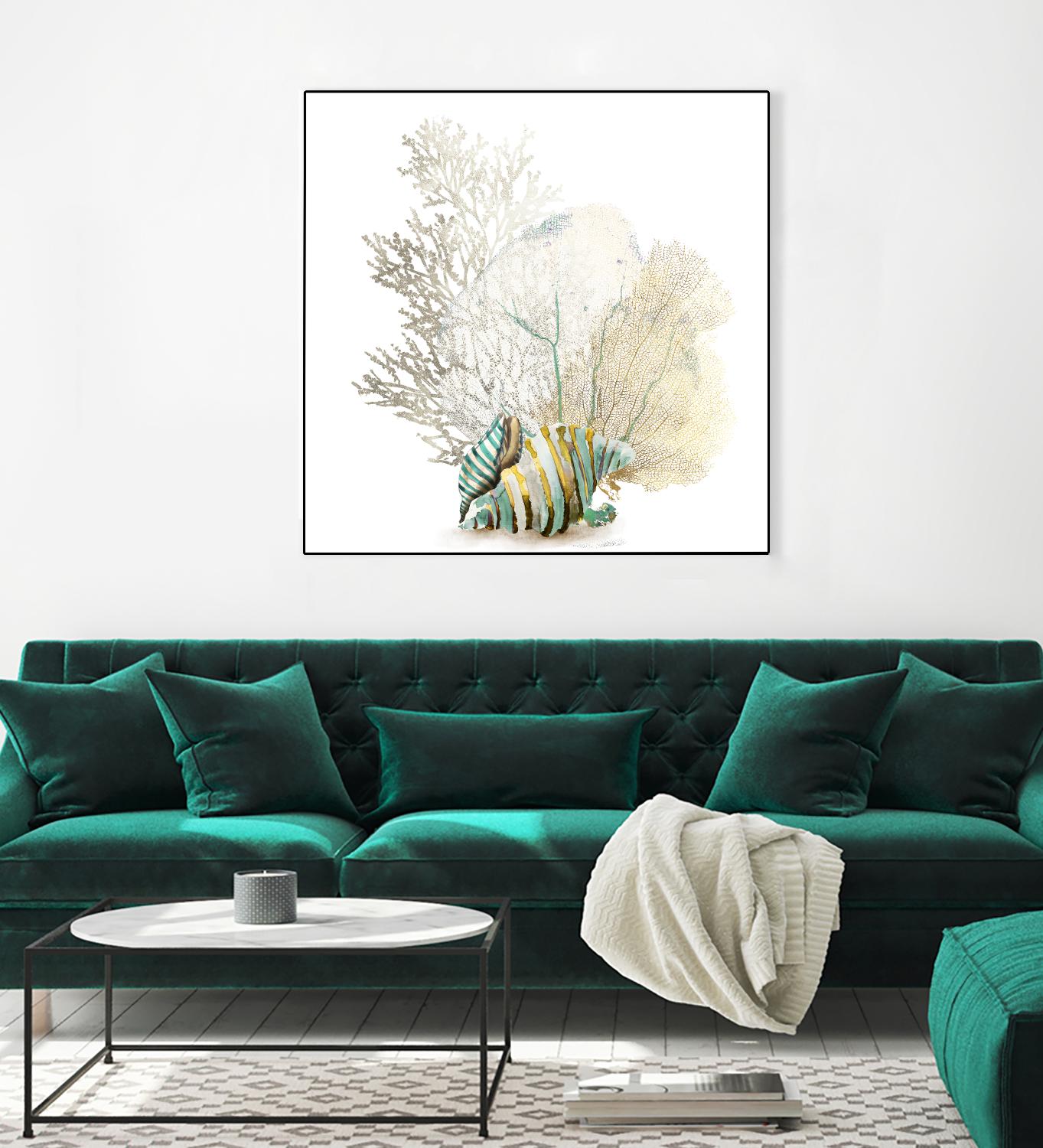 Coral II by Aimee Wilson on GIANT ART - turquoise nautical
