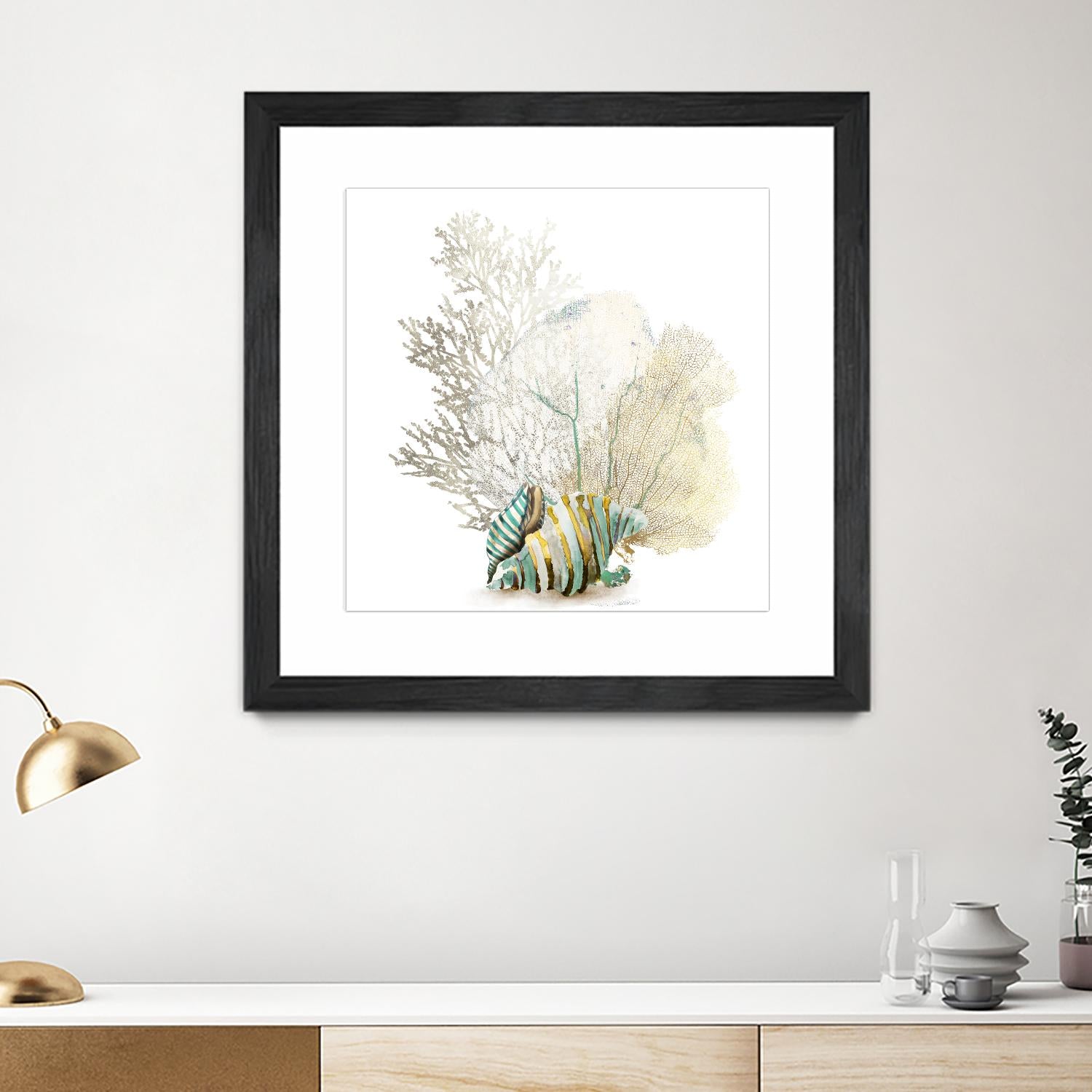 Coral II by Aimee Wilson on GIANT ART - turquoise nautical