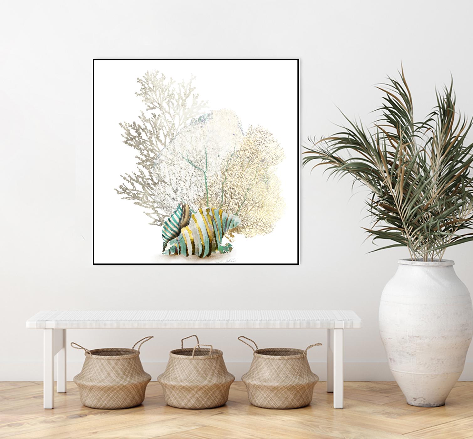 Coral II by Aimee Wilson on GIANT ART - turquoise nautical