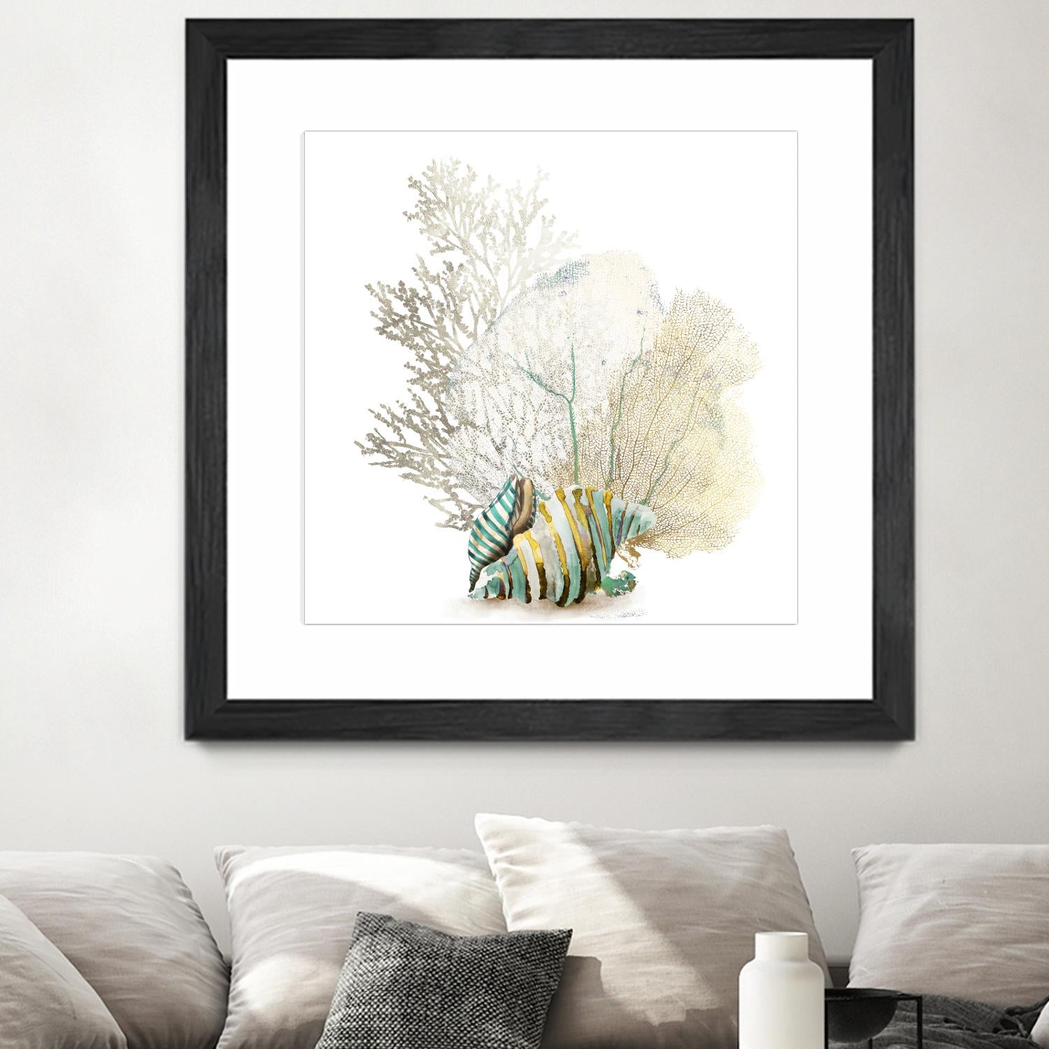 Coral II by Aimee Wilson on GIANT ART - turquoise nautical
