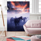 Cevik - Wild Horses by 1X on GIANT ART - pink animals