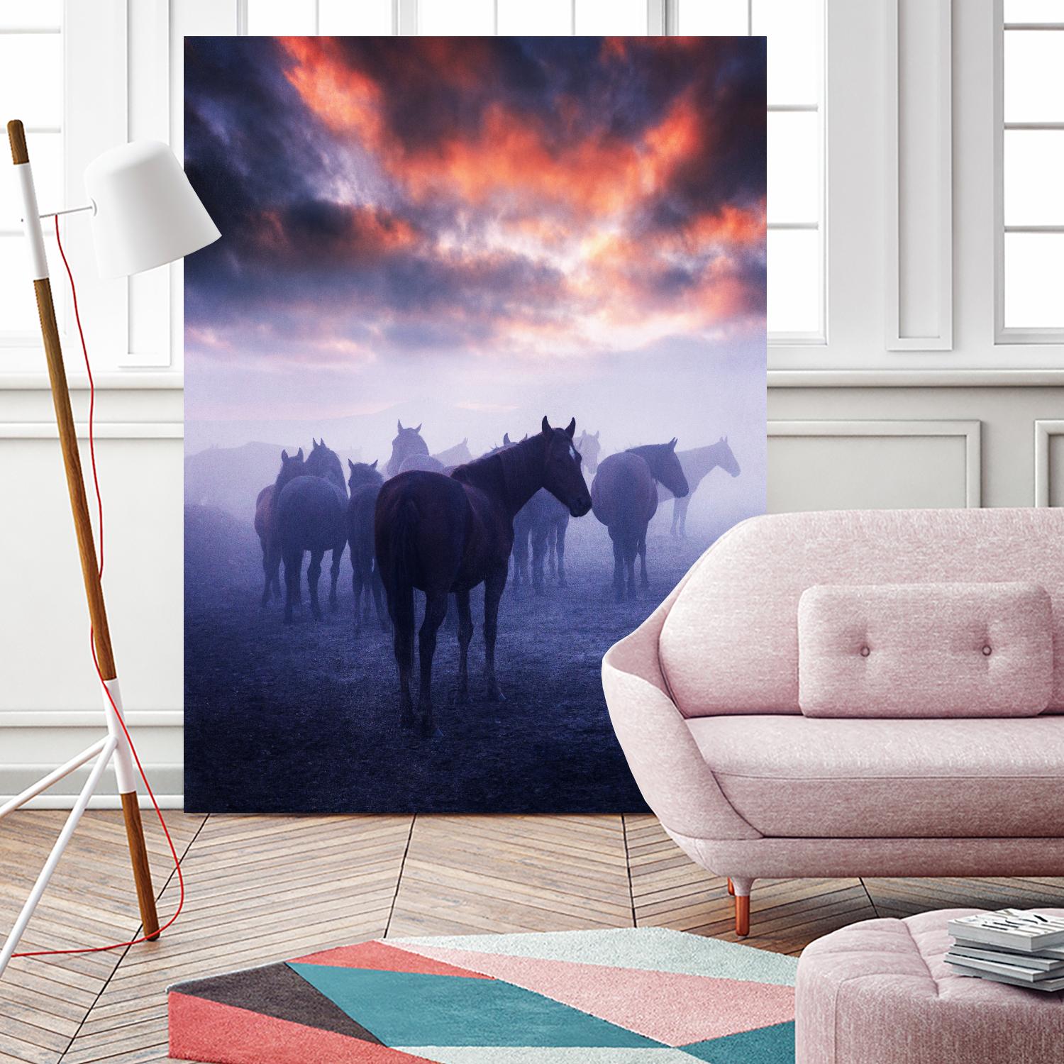 Cevik - Wild Horses by 1X on GIANT ART - pink animals