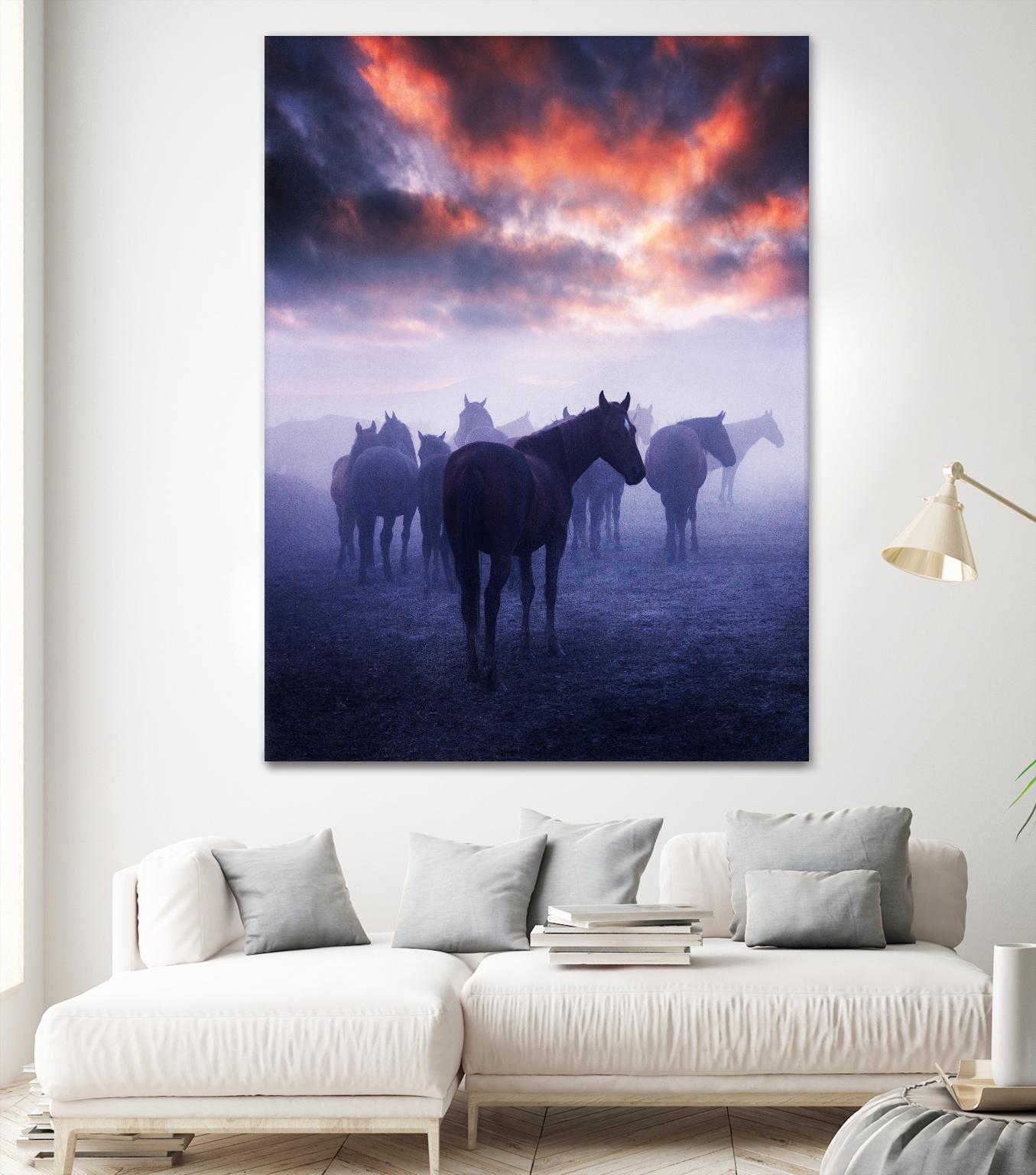 Cevik - Wild Horses by 1X on GIANT ART - pink animals