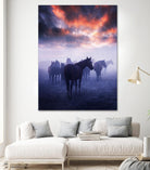 Cevik - Wild Horses by 1X on GIANT ART - pink animals