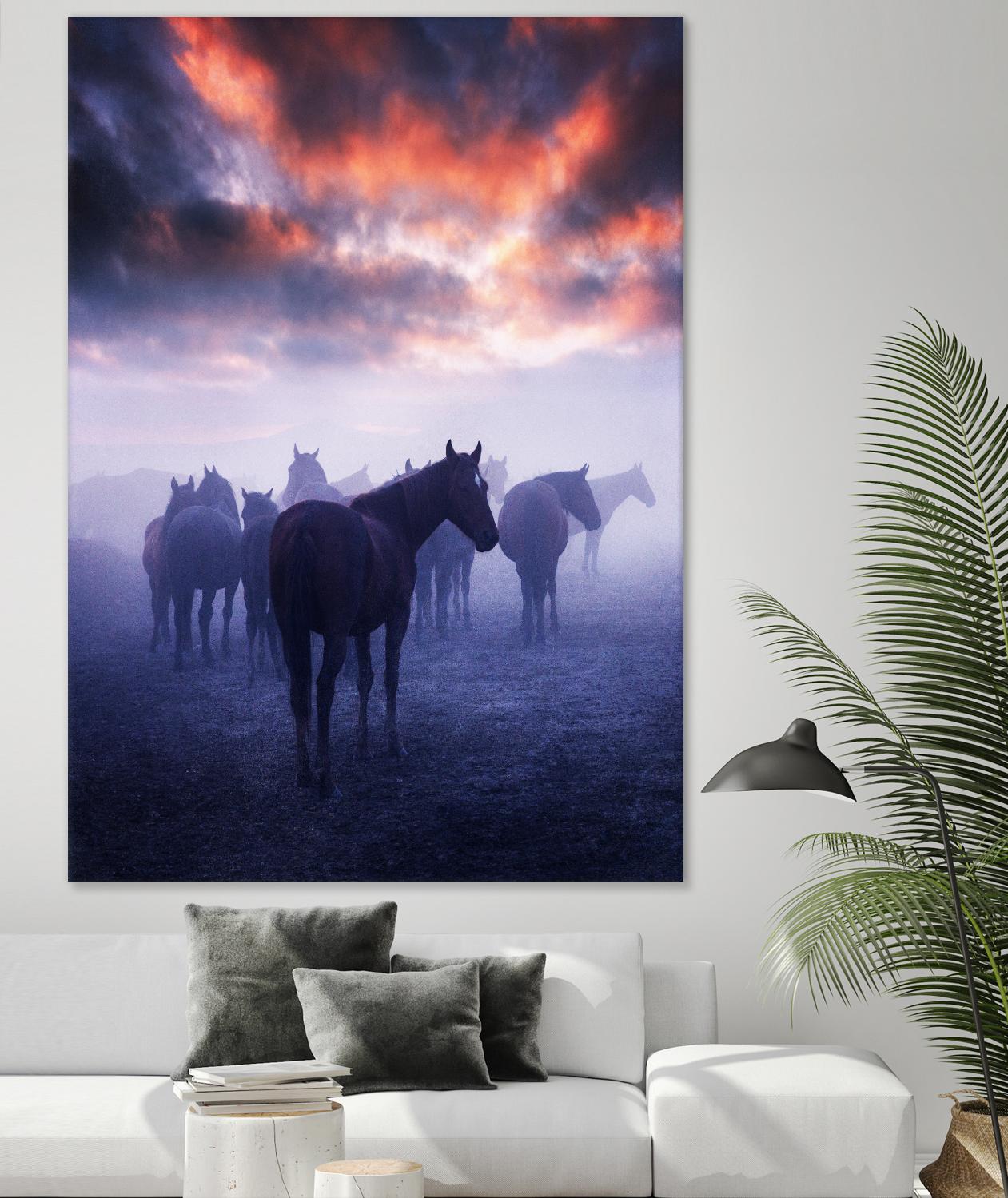 Cevik - Wild Horses by 1X on GIANT ART - pink animals