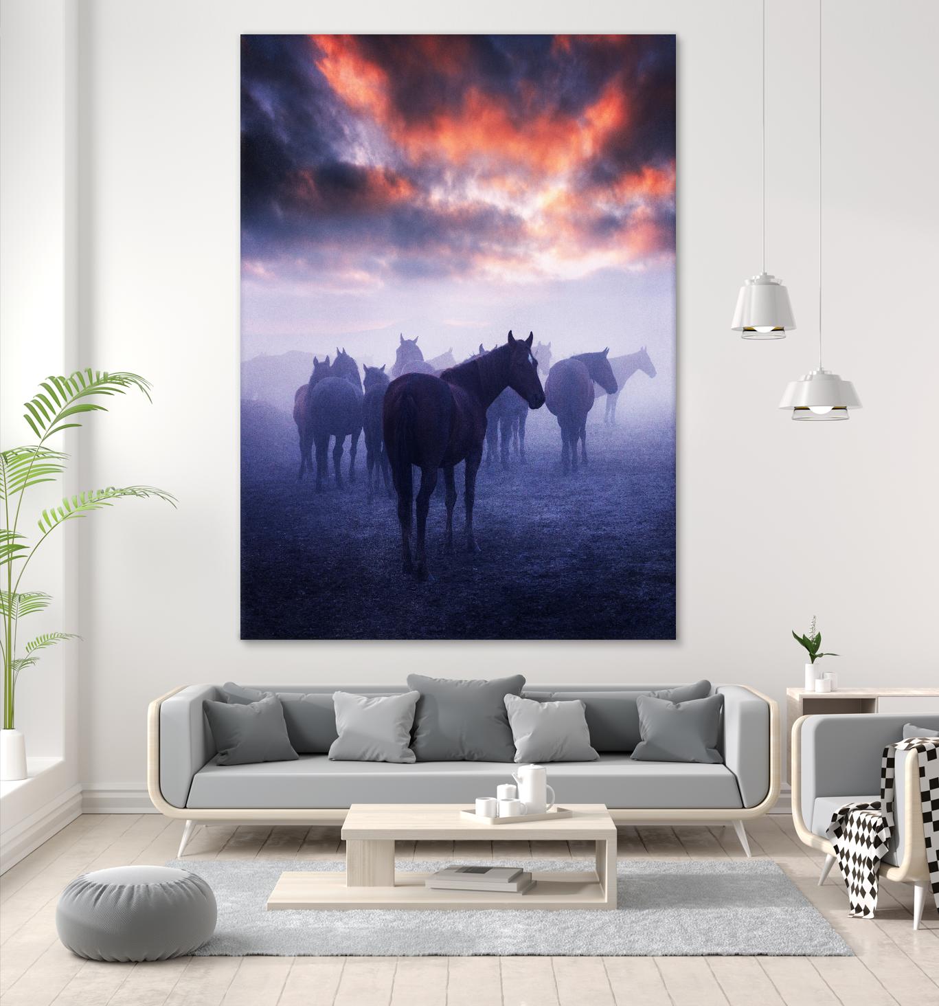 Cevik - Wild Horses by 1X on GIANT ART - pink animals