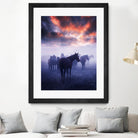 Cevik - Wild Horses by 1X on GIANT ART - pink animals