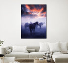 Cevik - Wild Horses by 1X on GIANT ART - pink animals