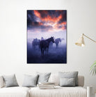 Cevik - Wild Horses by 1X on GIANT ART - pink animals