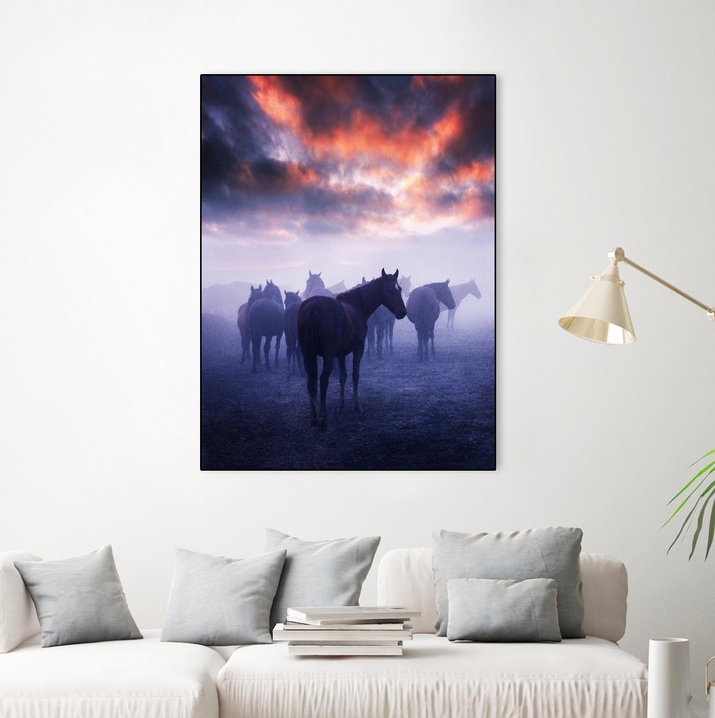Cevik - Wild Horses by 1X on GIANT ART - pink animals