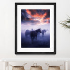 Cevik - Wild Horses by 1X on GIANT ART - pink animals