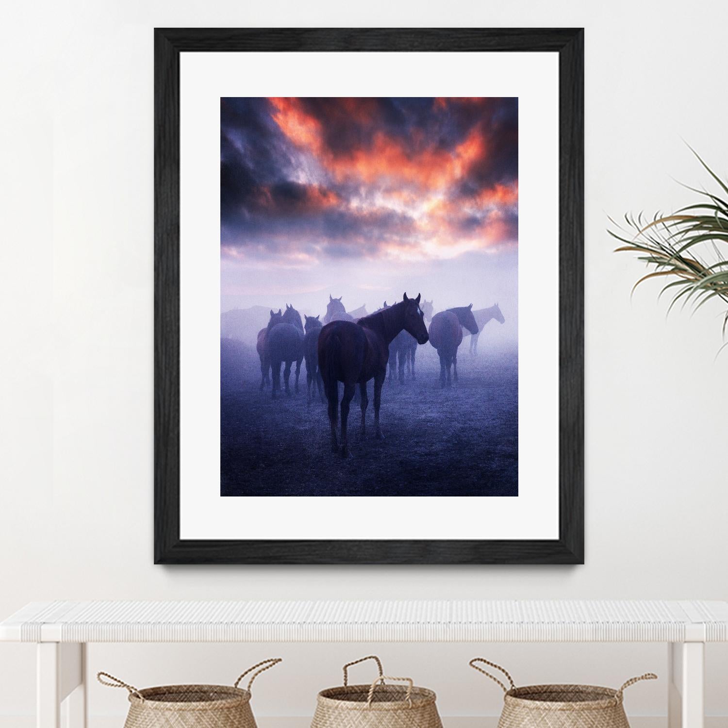 Cevik - Wild Horses by 1X on GIANT ART - pink animals