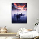 Cevik - Wild Horses by 1X on GIANT ART - pink animals
