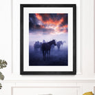 Cevik - Wild Horses by 1X on GIANT ART - pink animals