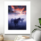 Cevik - Wild Horses by 1X on GIANT ART - pink animals