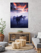 Cevik - Wild Horses by 1X on GIANT ART - pink animals