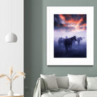 Cevik - Wild Horses by 1X on GIANT ART - pink animals