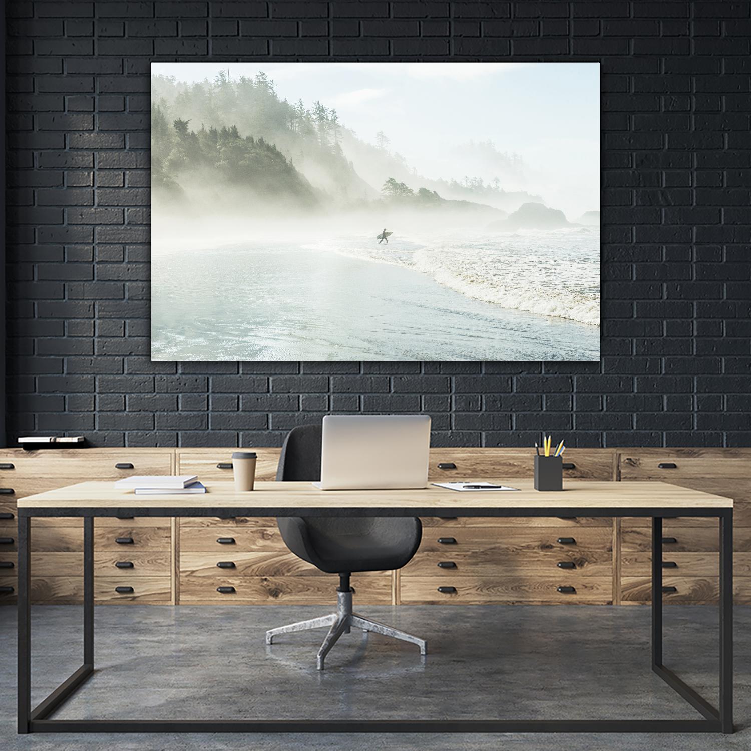 Suhrie - Catching the Morning Surf by 1X on GIANT ART - blue landscape