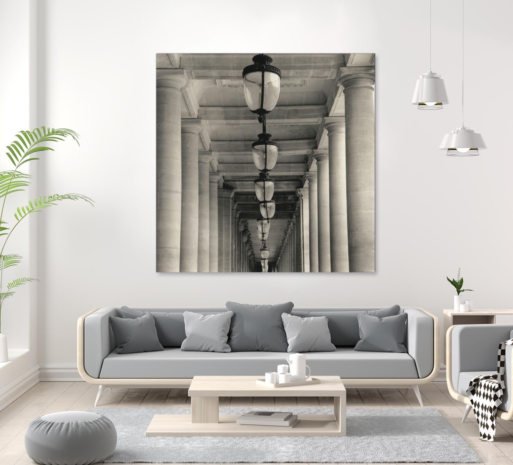 Corridor I by YK Studio on GIANT ART - black architectural perspective