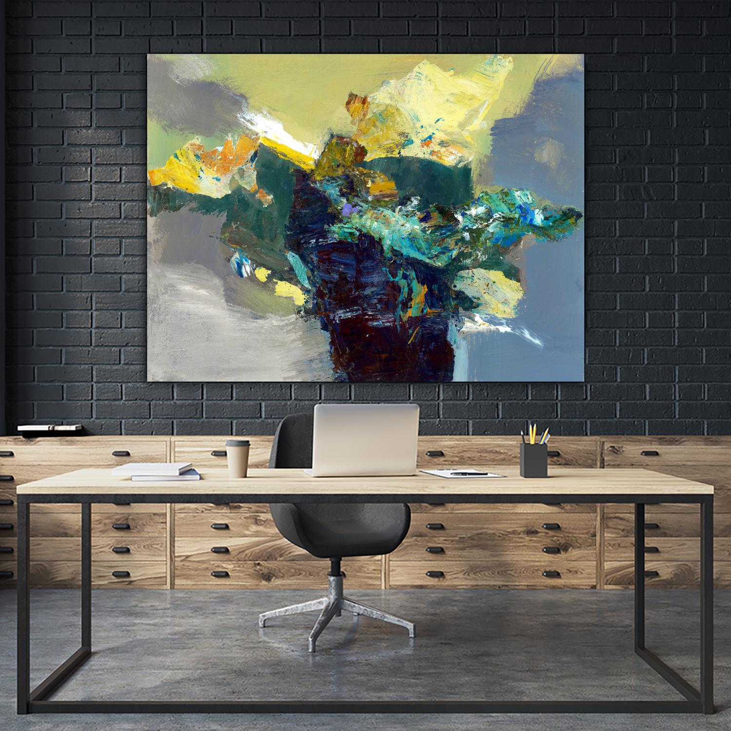 United by Fiona Hoop on GIANT ART - yellow abstract