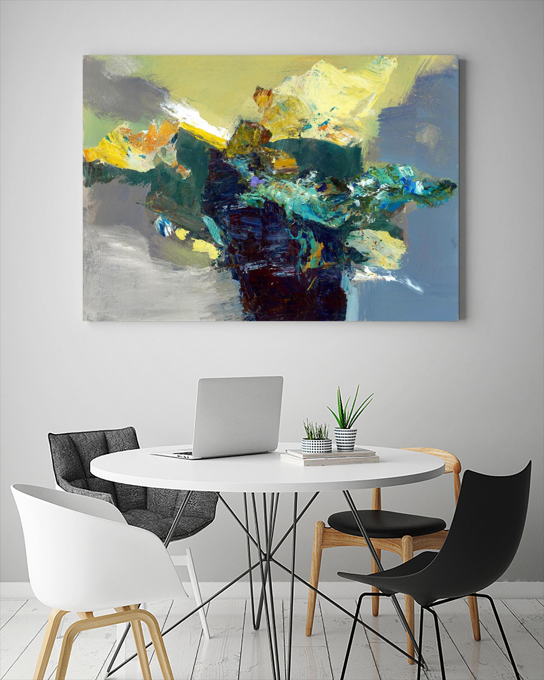 United by Fiona Hoop on GIANT ART - yellow abstract