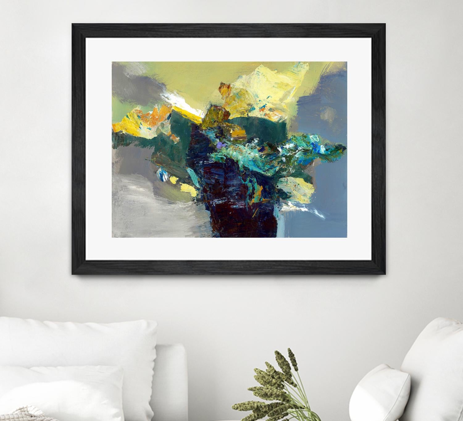 United by Fiona Hoop on GIANT ART - yellow abstract