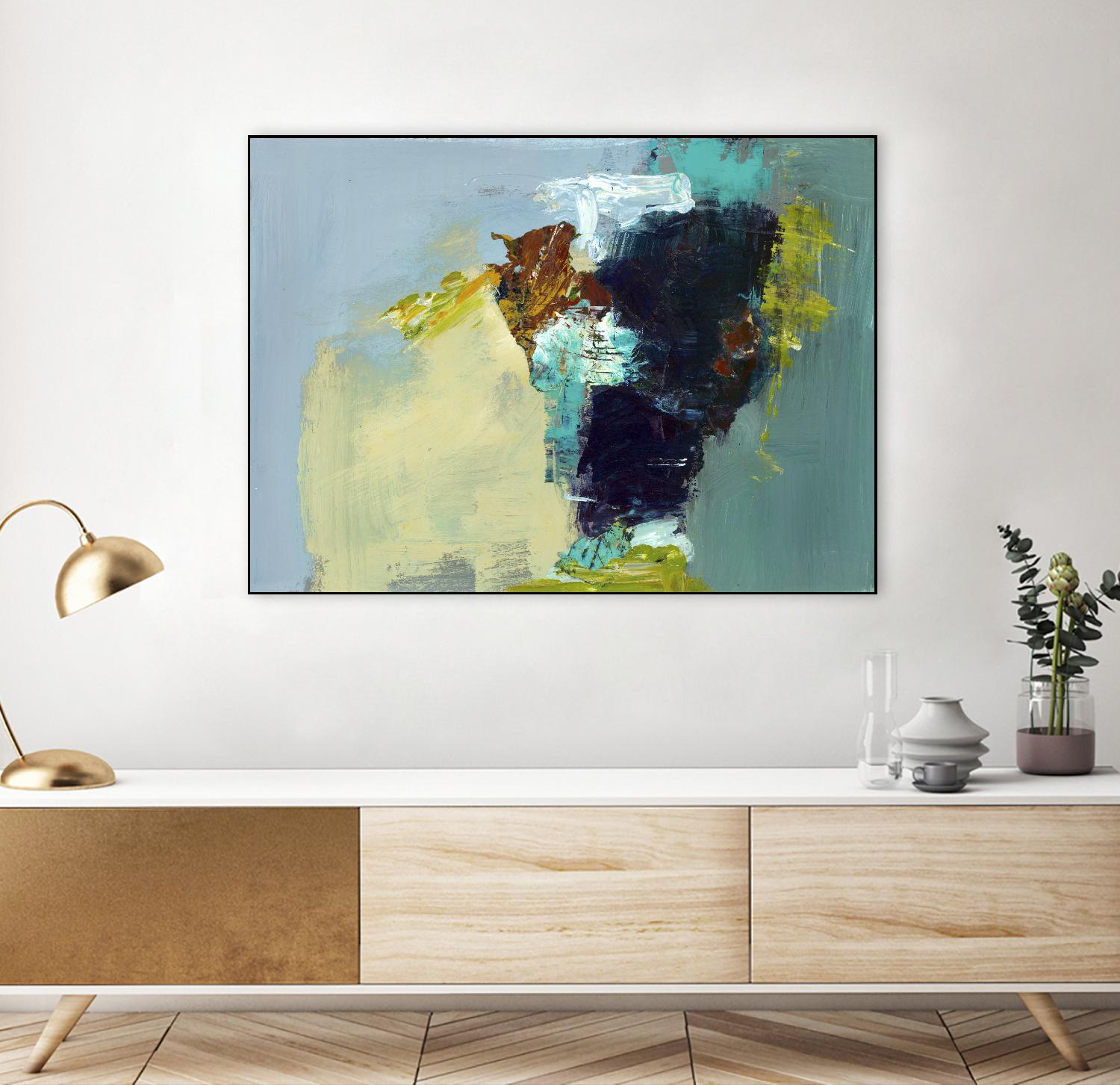 Absence by Fiona Hoop on GIANT ART - yellow abstract