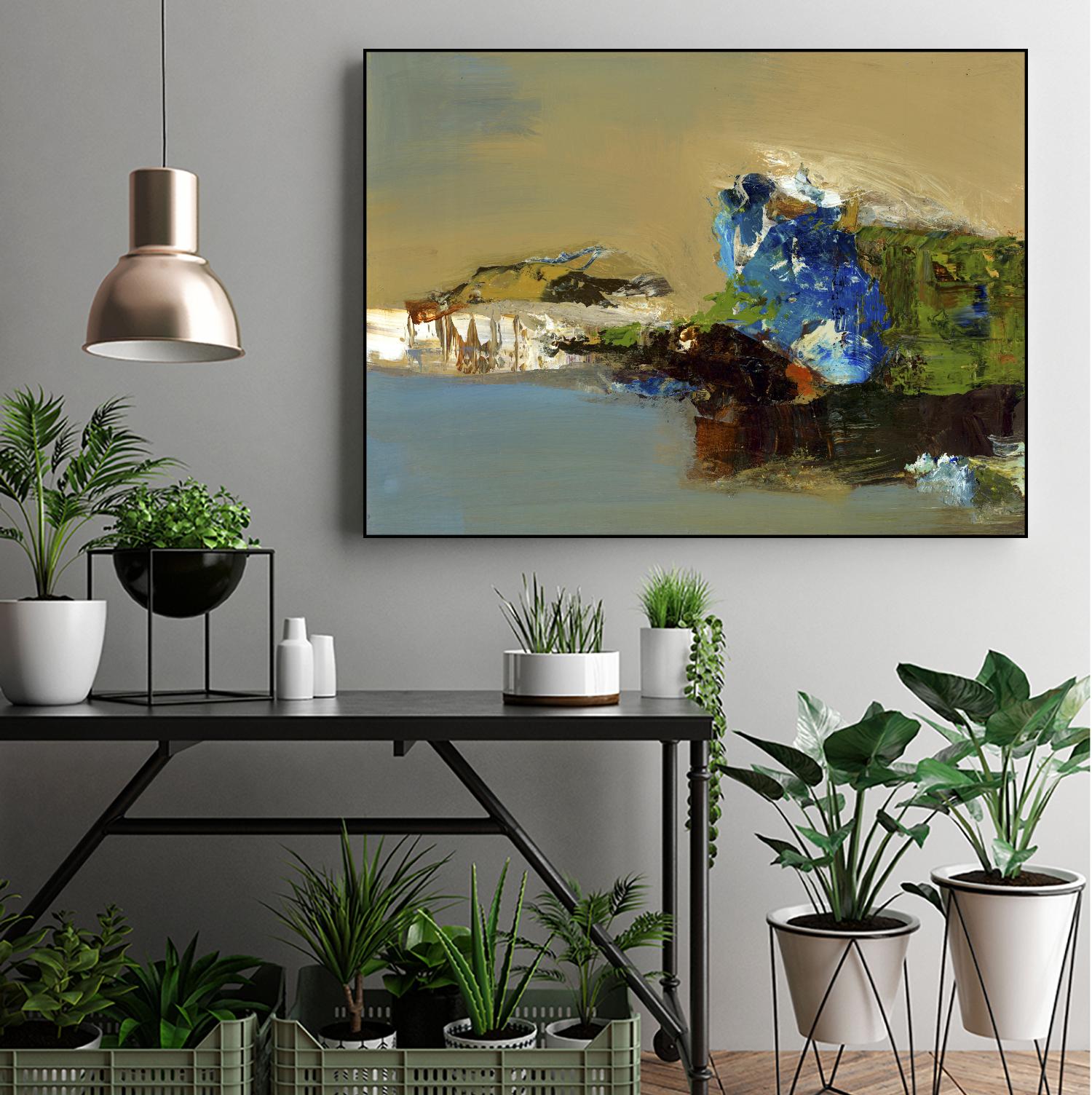 Make Room by Fiona Hoops on GIANT ART - blue abstract