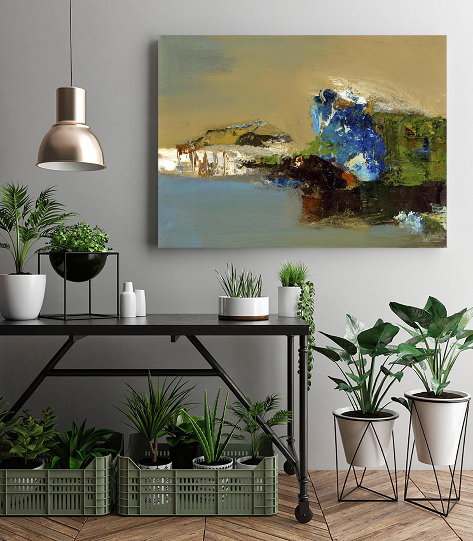 Make Room by Fiona Hoops on GIANT ART - blue abstract
