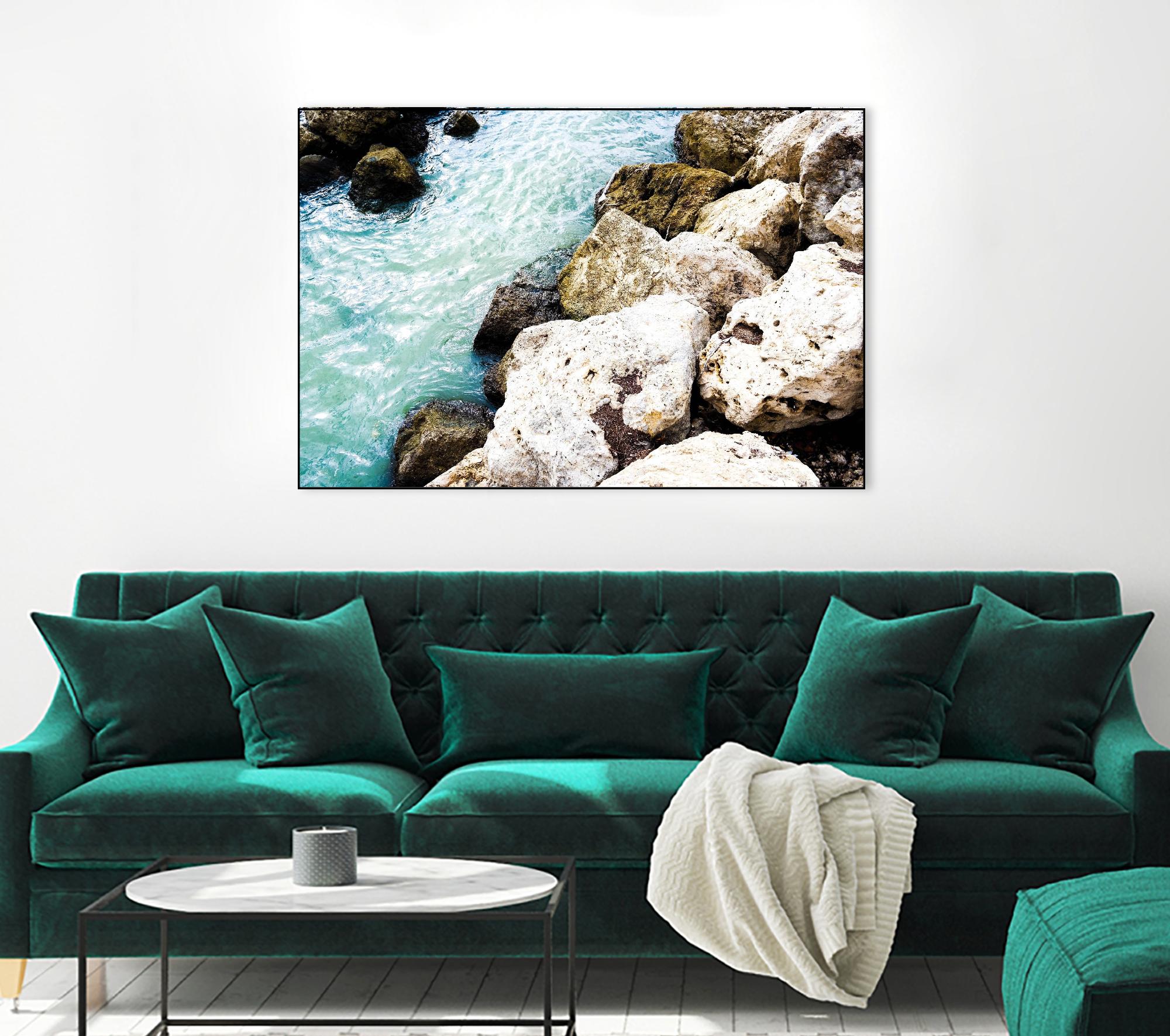 Blue Water Through The Rocks by Acosta on GIANT ART - coastal photography