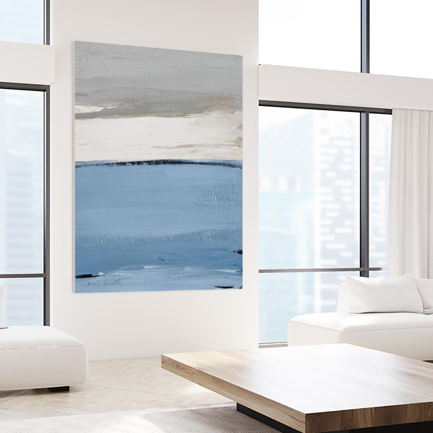 Blue Flatlands I by Lanie Loreth on GIANT ART - abstract