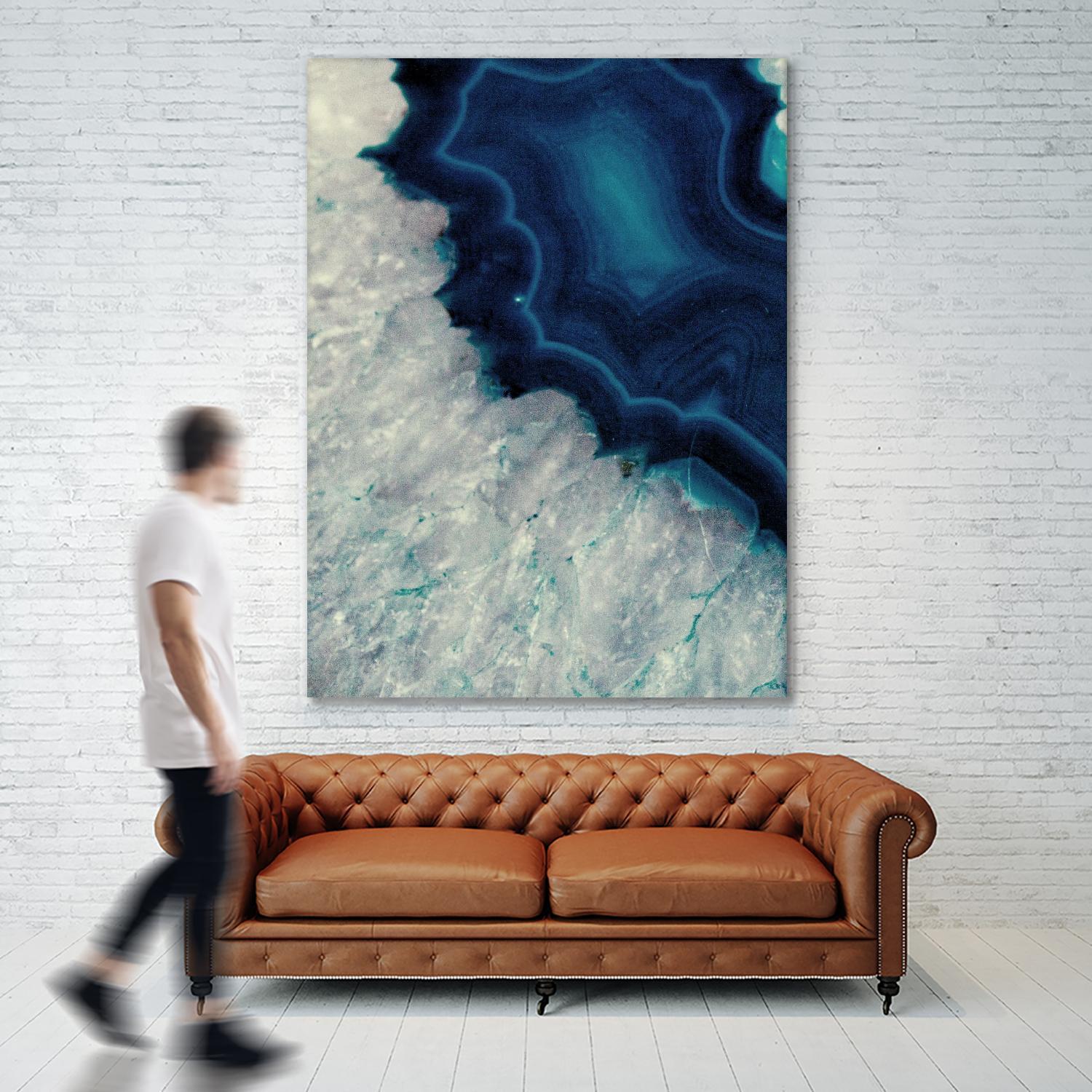 Up Close Blue Mineral I by Susan Bryant on GIANT ART - abstract