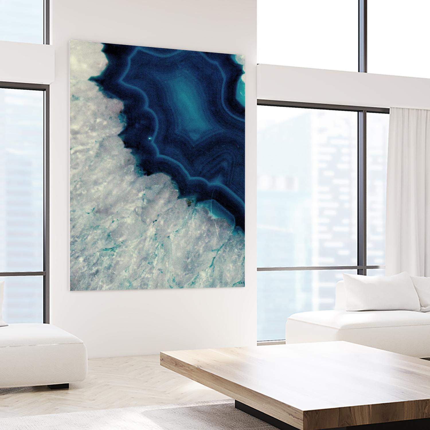 Up Close Blue Mineral I by Susan Bryant on GIANT ART - abstract