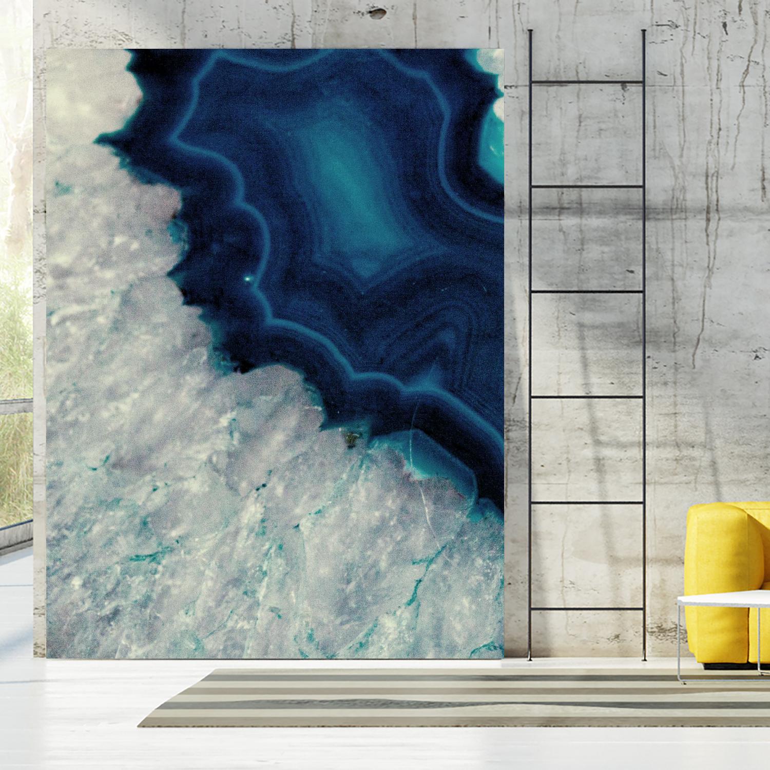 Up Close Blue Mineral I by Susan Bryant on GIANT ART - abstract