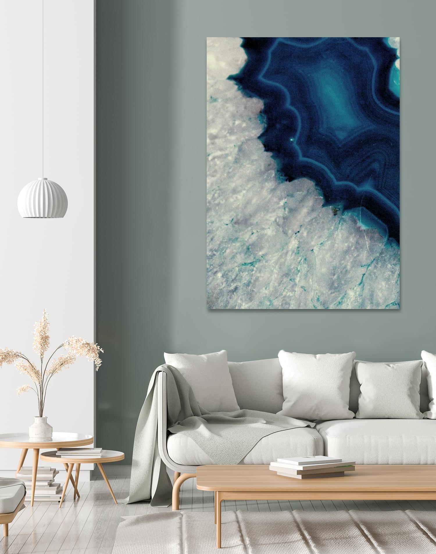 Up Close Blue Mineral I by Susan Bryant on GIANT ART - abstract