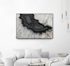 Dark Watercolor Agate Square by Susan Bryant on GIANT ART - abstract photography