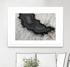 Dark Watercolor Agate Square by Susan Bryant on GIANT ART - abstract photography