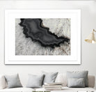 Dark Watercolor Agate Square by Susan Bryant on GIANT ART - abstract photography