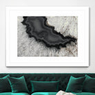 Dark Watercolor Agate Square by Susan Bryant on GIANT ART - abstract photography