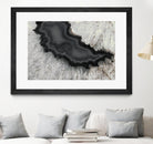 Dark Watercolor Agate Square by Susan Bryant on GIANT ART - abstract photography