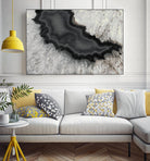 Dark Watercolor Agate Square by Susan Bryant on GIANT ART - abstract photography