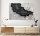 Dark Watercolor Agate Square by Susan Bryant on GIANT ART - abstract photography