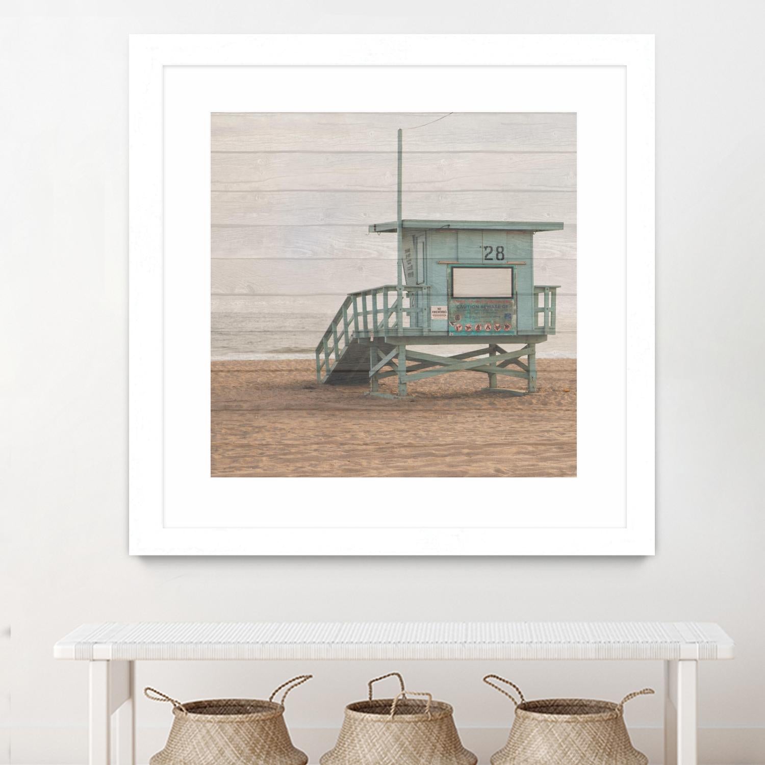Whitewashed Lifeguard Stand by Susan Bryant on GIANT ART - coastal photography