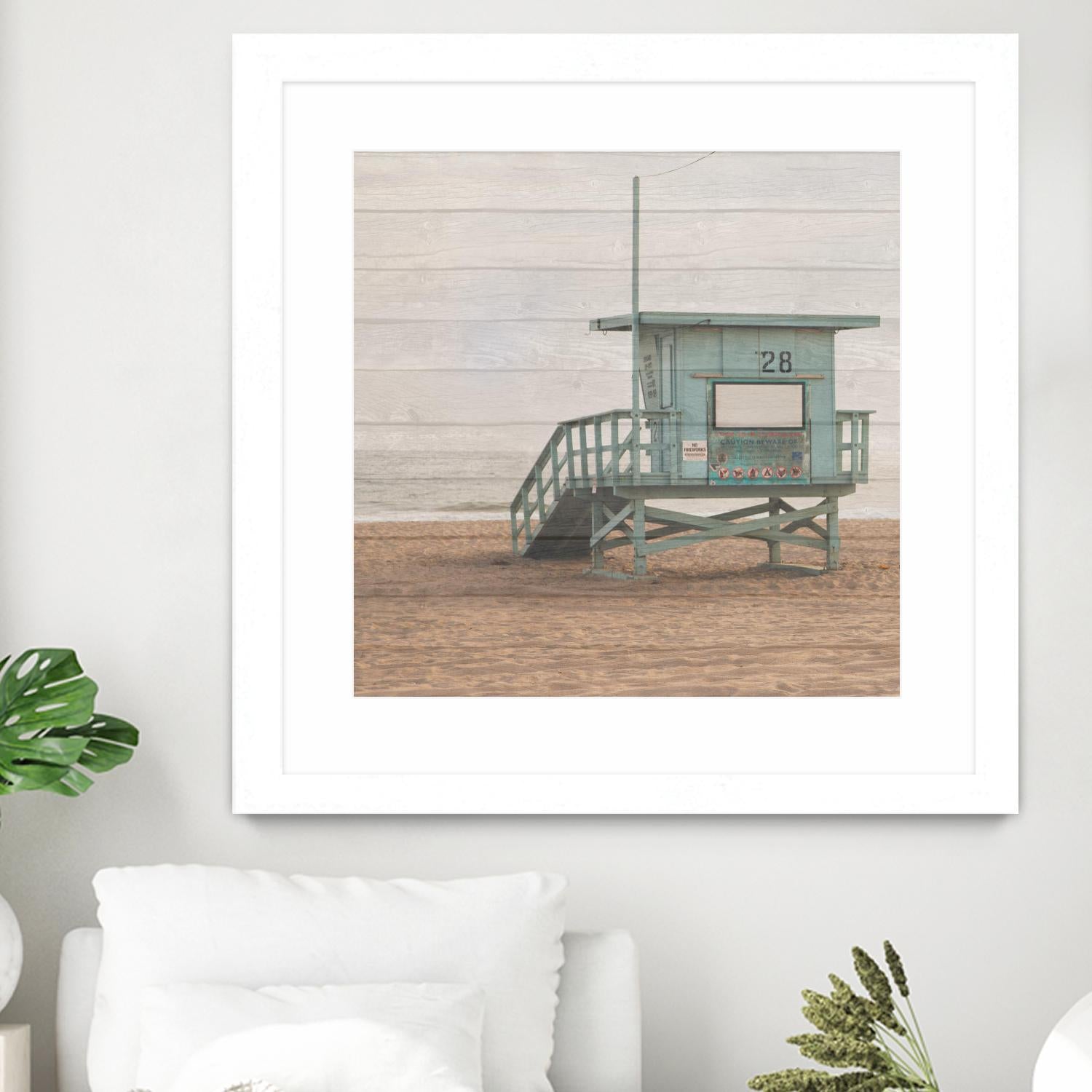 Whitewashed Lifeguard Stand by Susan Bryant on GIANT ART - coastal photography